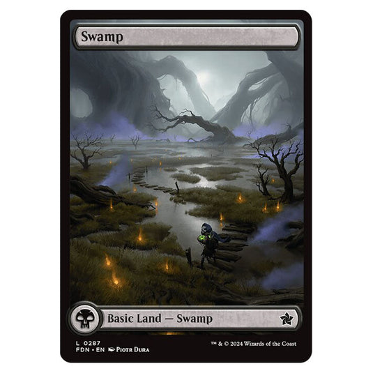 Swamp 0287 card from the Magic The Gathering set Foundations