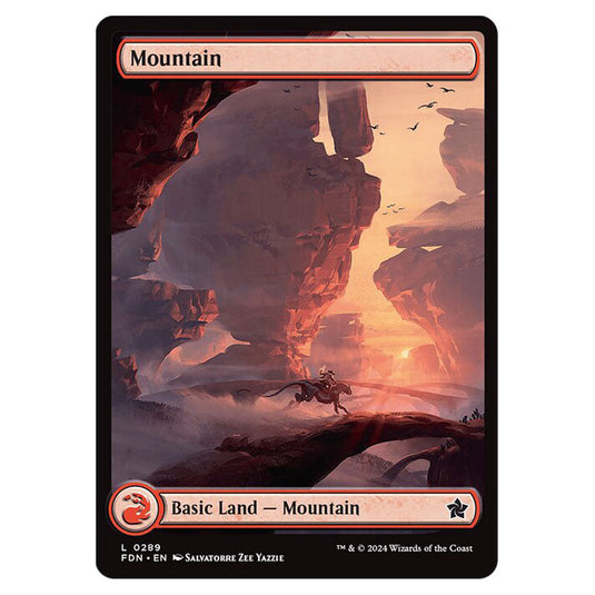 Mountain 0289 card from the Magic The Gathering set Foundations