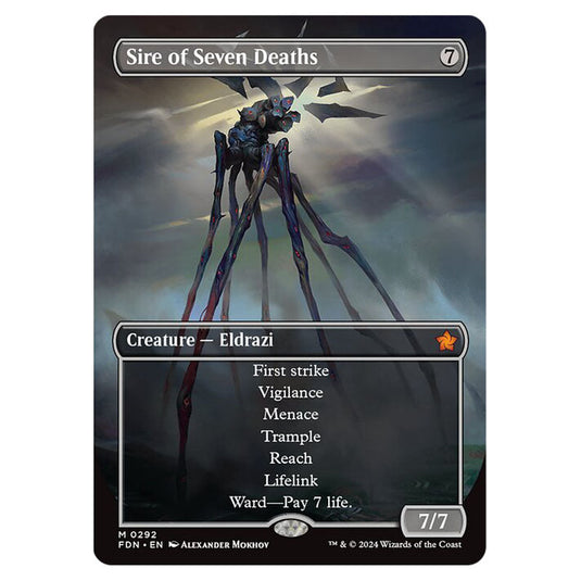 Sire of Seven Deaths 0292 card from the Magic The Gathering set Foundations