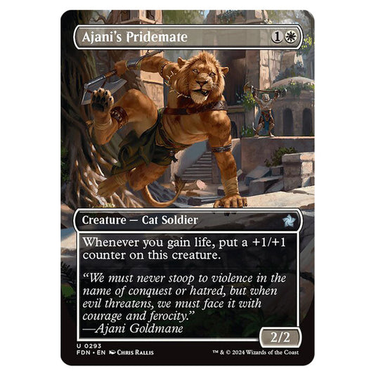 Ajani's Pridemate 0293 card from the Magic The Gathering set Foundations