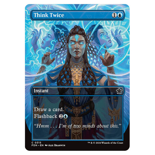 Magic The Gathering - Foundations - Think Twice (Borderless Card)