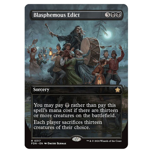 Blasphemous Edict 0317 card from the Magic The Gathering set Foundations