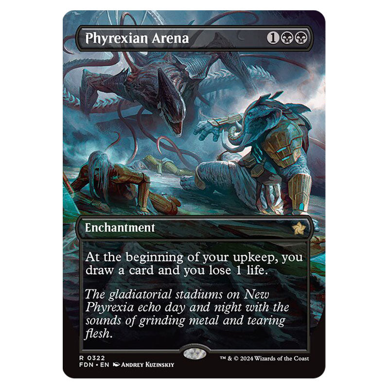 Borderless Card Magic The Gathering - Foundations - Phyrexian Arena (Borderless Card)