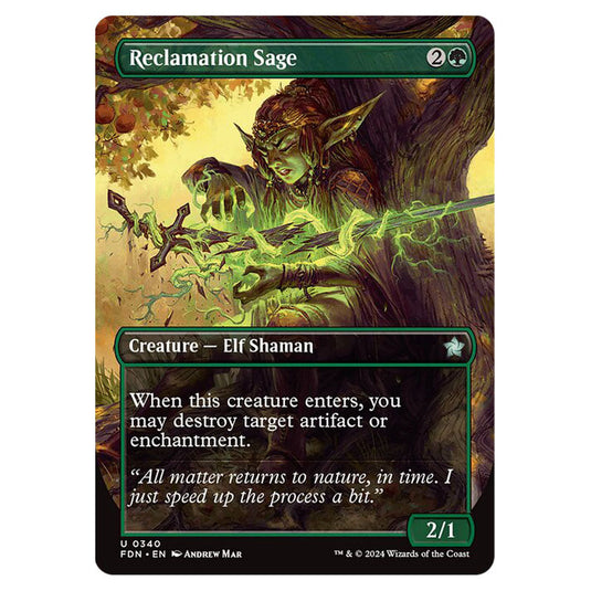 Reclamation Sage 0340 card from the Magic The Gathering set Foundations