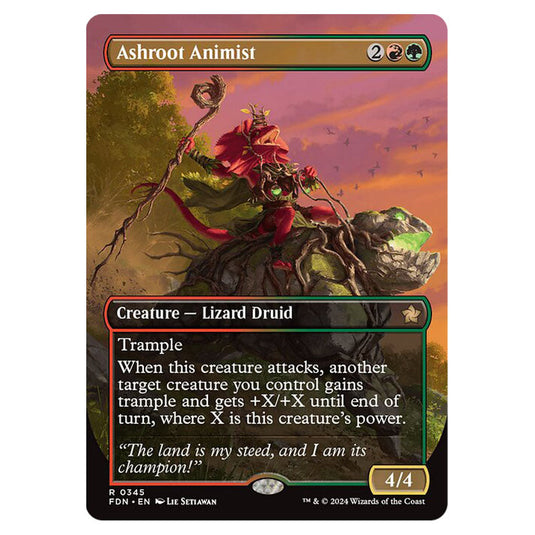 Ashroot Animist 0345 card from the Magic The Gathering set Foundations