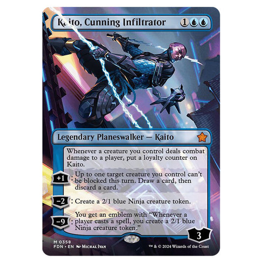 Kaito, Cunning Infiltrator 0358 card from the Magic The Gathering set Foundations