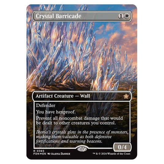 Crystal Barricade 0365 card from the Magic The Gathering set Foundations
