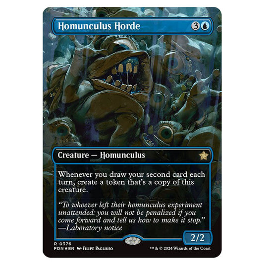 Homunculus Horde 0376 card from the Magic The Gathering set Foundations