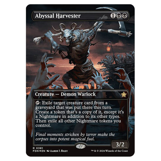 Abyssal Harvester 0381 card from the Magic The Gathering set Foundations