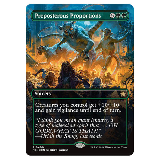 Preposterous Proportions 0400 card from the Magic The Gathering set Foundations