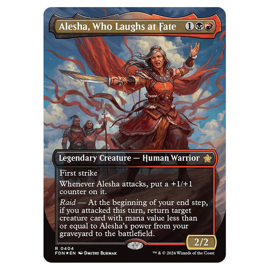 Alesha, Who Laughs at Fate 0404 card from the Magic The Gathering set Foundations