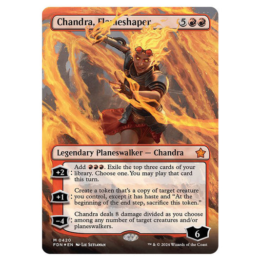 Chandra, Flameshaper 0420 card from the Magic The Gathering set Foundations