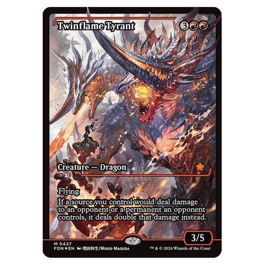 Twinflame Tyrant 0427 card from the Magic The Gathering set Foundations