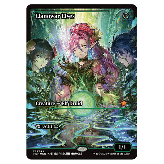 Llanowar Elves 0429 card from the Magic The Gathering set Foundations