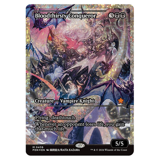 Bloodthirsty Conqueror 0436 card from the Magic The Gathering set Foundations