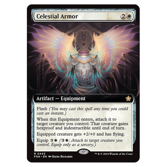 Celestial Armor 0443 card from the Magic The Gathering set Foundations