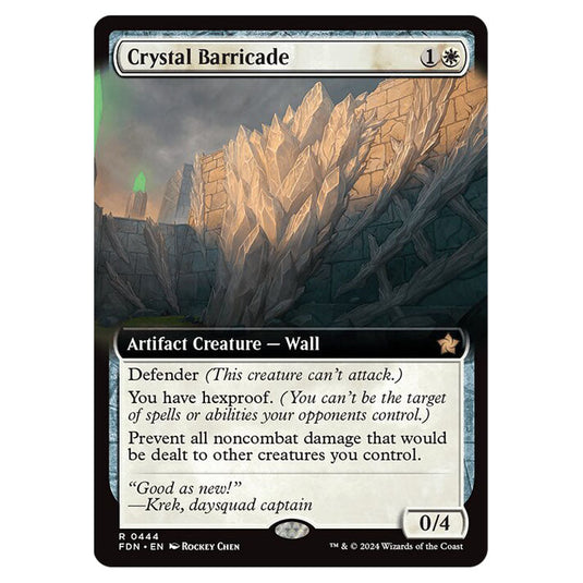 Crystal Barricade 0444 card from the Magic The Gathering set Foundations