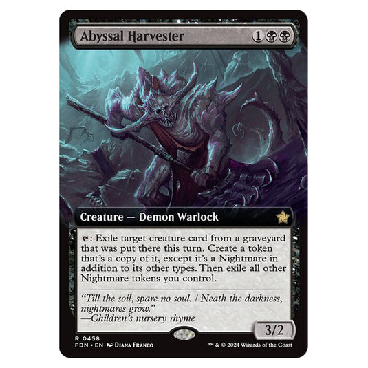Abyssal Harvester 0458 card from the Magic The Gathering set Foundations