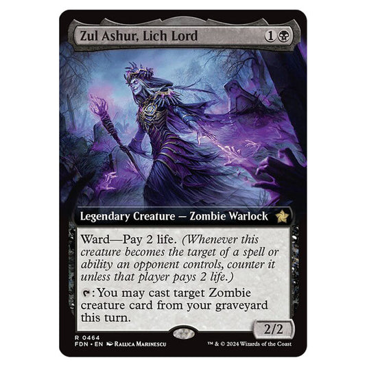 Zul Ashur, Lich Lord 0464 card from the Magic The Gathering set Foundations