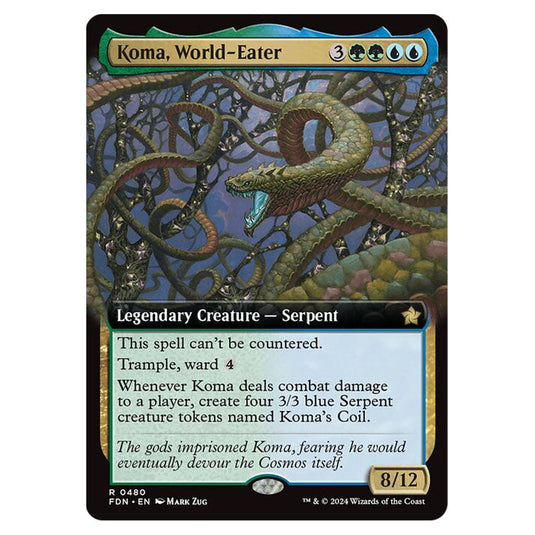 Koma, World-Eater 0480 card from the Magic The Gathering set Foundations