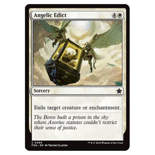 Angelic Edict 0490 card from the Magic The Gathering set Foundations