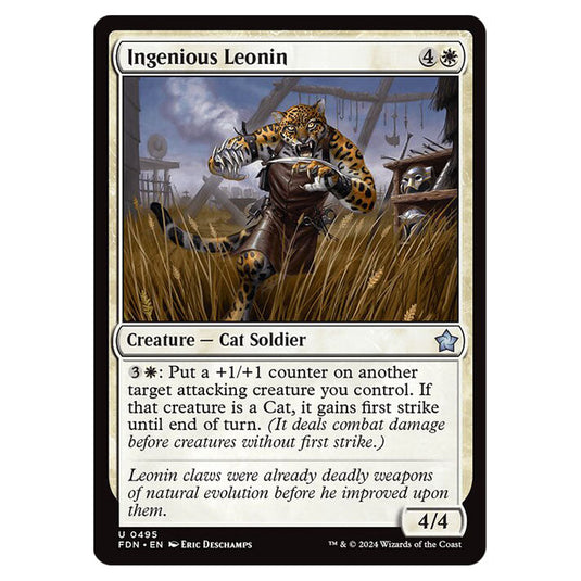 Ingenious Leonin 0495 card from the Magic The Gathering set Foundations