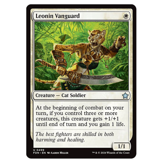 Leonin Vanguard 0499 card from the Magic The Gathering set Foundations