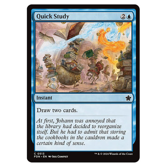 Quick Study 0513 card from the Magic The Gathering set Foundations