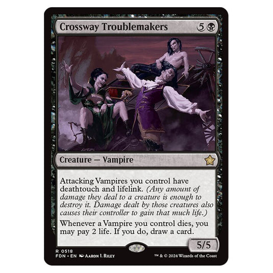 Crossway Troublemakers 0518 card from the Magic The Gathering set Foundations