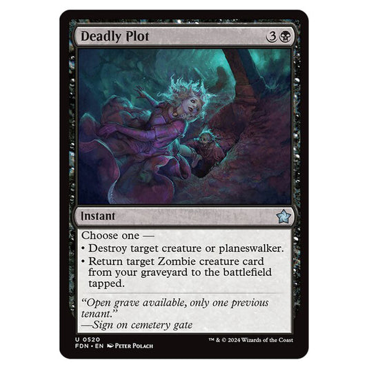 Deadly Plot 0520 card from the Magic The Gathering set Foundations