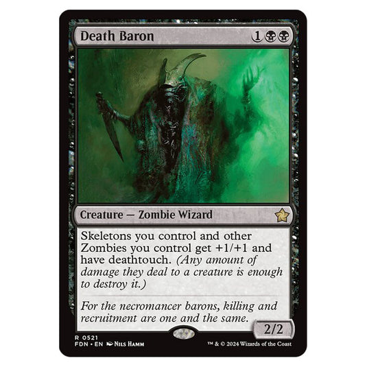 Death Baron 0521 card from the Magic The Gathering set Foundations