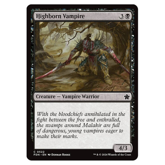 Highborn Vampire 0522 card from the Magic The Gathering set Foundations