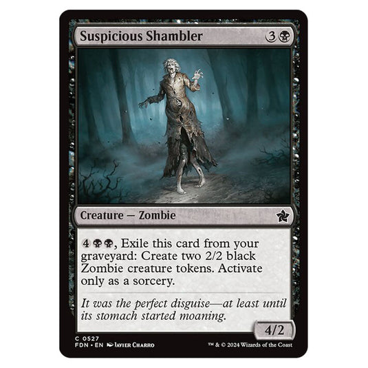 Suspicious Shambler 0527 card from the Magic The Gathering set Foundations