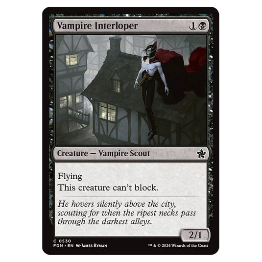 Vampire Interloper 0530 card from the Magic The Gathering set Foundations