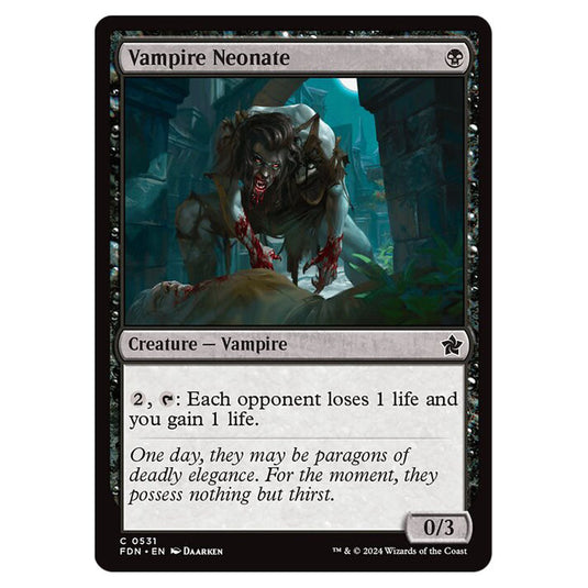 Magic The Gathering - Foundations - Vampire Neonate - 0531 Magic The Gathering - Foundations - Vampire Neonate - 0531