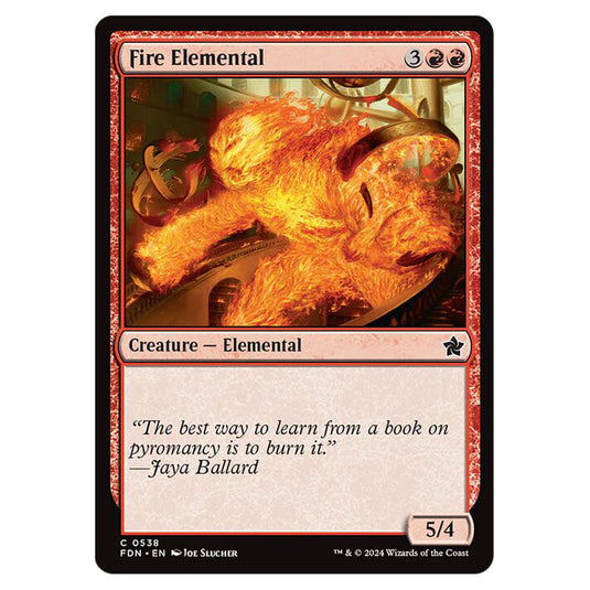 Fire Elemental 0538 card from the Magic The Gathering set Foundations