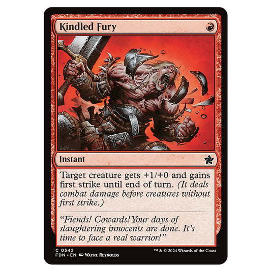 Kindled Fury 0542 card from the Magic The Gathering set Foundations