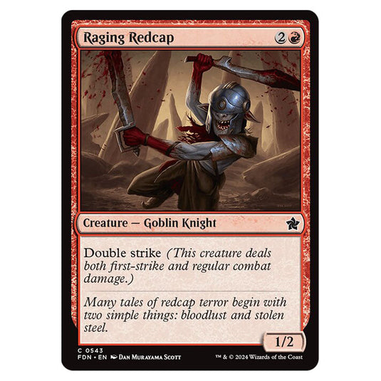 Raging Redcap 0543 card from the Magic The Gathering set Foundations