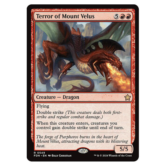 Terror of Mount Velus 0549 card from the Magic The Gathering set Foundations