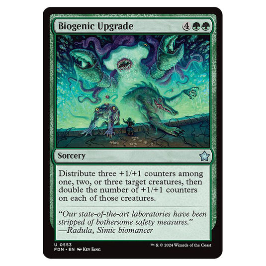 Biogenic Upgrade 0553 card from the Magic The Gathering set Foundations