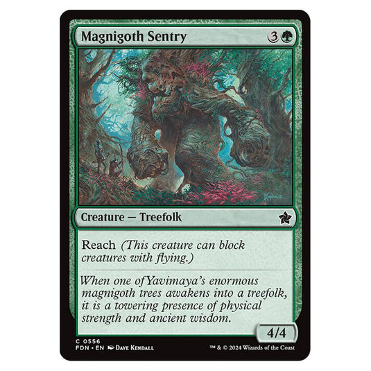 Magnigoth Sentry 0556 card from the Magic The Gathering set Foundations