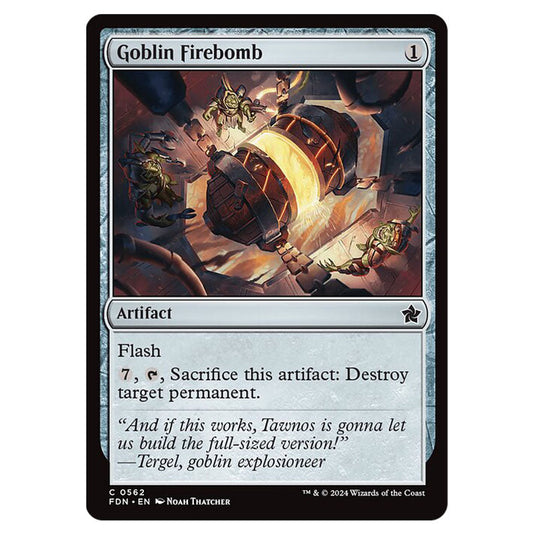 Goblin Firebomb 0562 card from the Magic The Gathering set Foundations