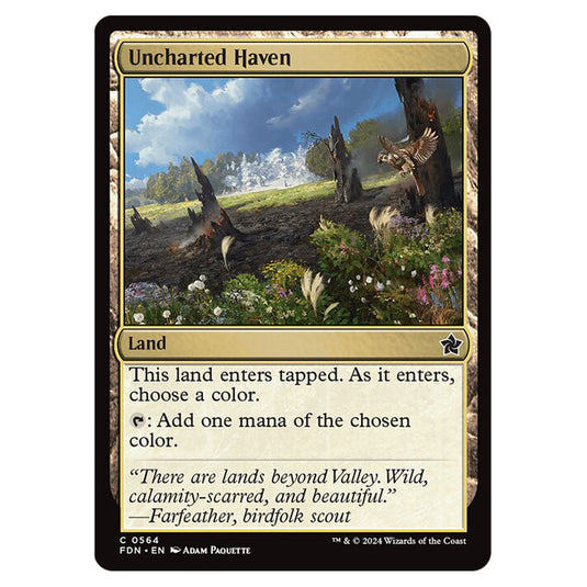 Uncharted Haven 0564 card from the Magic The Gathering set Foundations