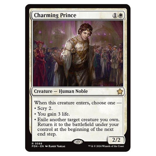 Charming Prince 0568 card from the Magic The Gathering set Foundations