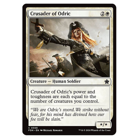 Crusader of Odric 0569 card from the Magic The Gathering set Foundations