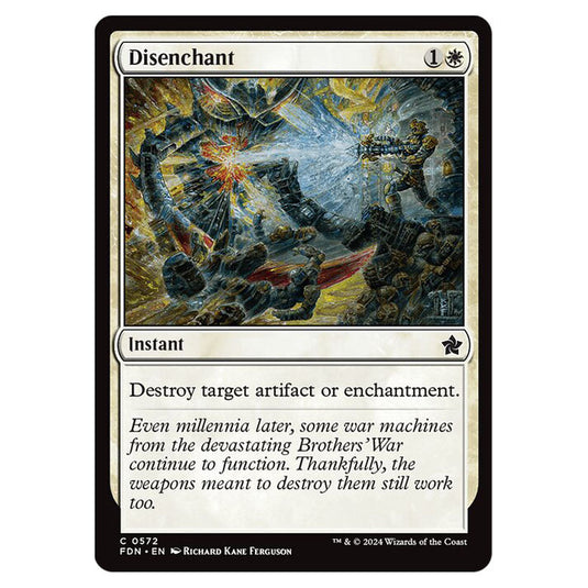 Disenchant 0572 card from the Magic The Gathering set Foundations