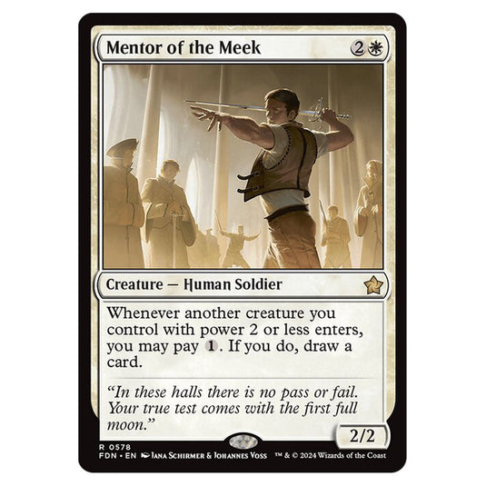 Mentor of the Meek 0578 card from the Magic The Gathering set Foundations