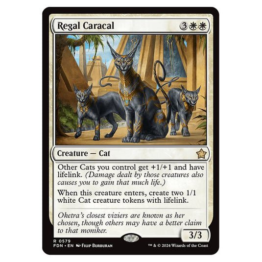 Regal Caracal 0579 card from the Magic The Gathering set Foundations
