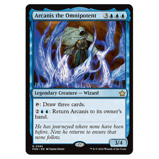 Arcanis the Omnipotent 0585 card from the Magic The Gathering set Foundations