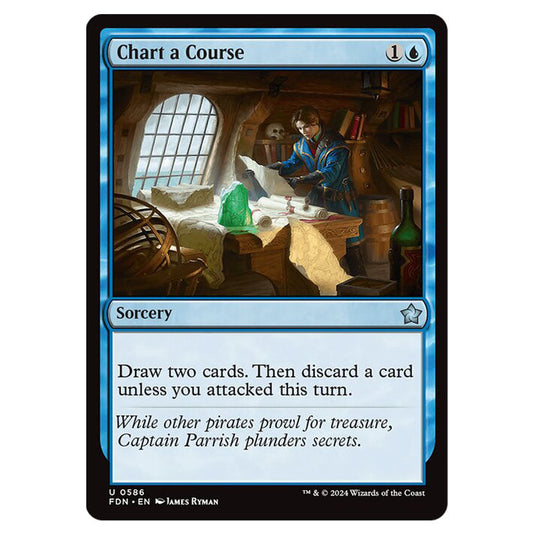 Chart a Course 0586 card from the Magic The Gathering set Foundations